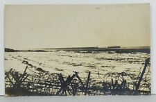 Rppc WW1 Era Military Barbed Wire Beach Real Photo at Bruges Belgium Postcard O1 picture