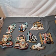VTG 1980s Ranch Burwood Wall Hanging 3344 3374 Cowboy Western USA Homco Lot Of 8 picture