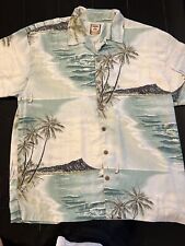 NWOT 100% Silk Tommy Bahama Button Up Shirt XL Hawaiian Aloha Sailing Boating picture