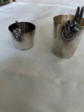 Napier Silver Plate Two Thumbs Up Vintage Jiggers picture