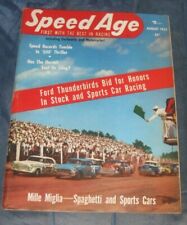 SPEED AGE MAGAZINE AUGUST 1955 ISSUE NASCAR COVER, INDY 500, MIKE NAZARUK DIES picture