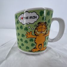 VTG GARFIELD Shamrock Irish “I ❤️ Love The Irish ” Coffee Mug 1978 picture