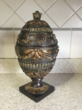 Vintage brown And Gold Ornate Urn Vase With A Lid picture