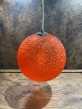 Vintage Fantastic Mid Century RED SWAG LIGHT LAMP /  MCM Hanging Light Fixture picture