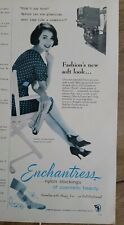 1959 women's Enchantress nylon stockings hosiery vintage fashion original ad picture