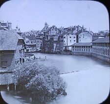 Old Town,  Geneva, Switzerland, c1900's, Magic Lantern Glass Slide picture