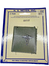 VTG 1966 US Military NS Meyer Green Cloth DENTIST emblem NOS 2 pair unopened PKG picture