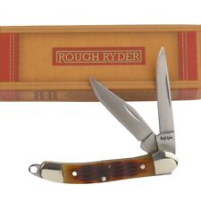 Rough Rider Amber Tiny Copperhead Pocket Knife RR186 Jigged Handles 2 Blades picture