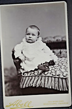 baby, Portland Oregon cabinet card Frank Abell 1879-1882 picture