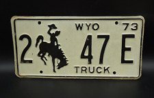 1973 Wyoming Cowboy TRUCK License Plate picture