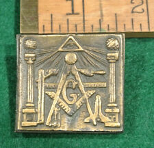 Vintage Masonic Masons Cast Metal Paperweight picture