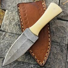 SHARD®™ CUSTOM HAND FORGED DAMASCUS STEEL THROWING DAGGER BOOT KNIFE W/Sheath picture