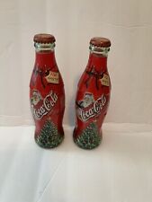 Coca-Cola Classic 2002 For Santa Christmas tree & Santa Two Full 8oz. bottles picture