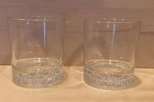 Vintage Crown Royal Embossed Glass Set of 2  Whiskey Beverage On Rocks Barware picture