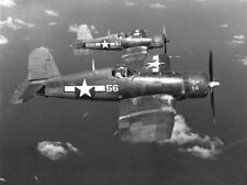 WW2 WWII Photo Vought F4U Corsair Fighters in Flight USN  World War Two / 5351 picture