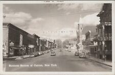 Canton, NY: RPPC 1957 Business Section, vintage New York Real Photo Postcard picture