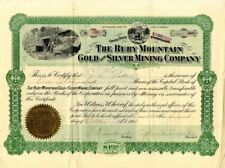 Ruby Mountain Gold and Silver Mining Co. - Stock Certificate - Mining Stocks picture