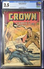 Crown Comics (1944) #1 CGC GD+ 2.5 Off White Early Golden Age Horror Scarce picture