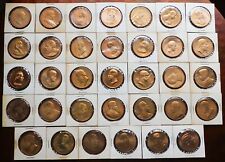 34 Presidential Bronze Medal Coins, Washington thru Reagan with a few missing picture
