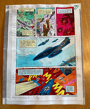 SGT ROCK #406 art original color guide TUSKEGEE AIRMEN WWII PLANE BATTLE WAR picture