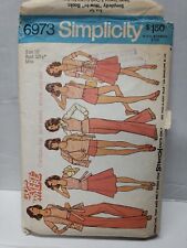 Simplicity Sewing Pattern #6973 Size 10 Cut & Complete Top/Skirt/Pants/Shorts picture