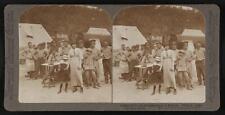 Photo:With the British force in France. French maid visiting camp picture