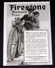 1914 OLD MAGAZINE PRINT AD, FIRESTONE MOTORCYCLE TIRES, RIDERS APPRECIATE THEM picture