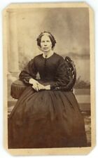 Antique CDV Circa 1860s Hart Beautiful Woman Mourning Dress Watertown, New York picture