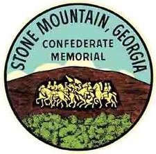 Stone Mountain GA Confederate Park  Vintage Looking  Travel Decal  Sticker Label picture