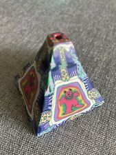 Vintage 90’s Handmade Clay Pyramid - Grateful Dead Bear - Incense Stick Holder picture