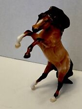 Breyer Reeves Rearing Fighting Stallion Brown White  picture