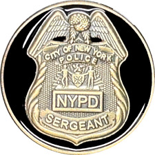 PBX-008-6 NYPD Sergeant shield round sgt lapel pin picture