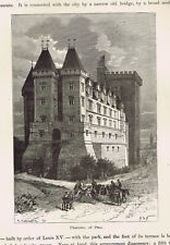 Chateau of Pau, Napoleon's holiday home, FRANCE - 1887 Print picture