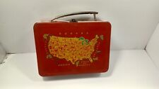 Vintage Universal All American Lunchbox Map United States 1950's Metal No Thermo picture
