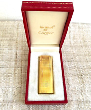 WORKING Cartier Vintage Lighter Gold Case Box picture