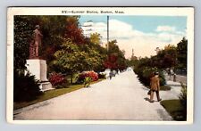 Boston MA-Massachusetts, Summer Statue, Antique, Vintage c1926 Souvenir Postcard picture