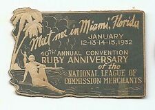 1932 MIAMI, FLORIDA~CONVENTION ADVERTISING PAPER~SEAL LABEL STICKER picture