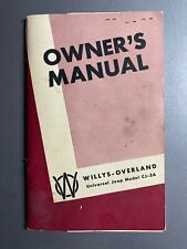1948 Jeep CJ-3A ORIGINAL Owner's Manual - RARE Awesome L@@K picture