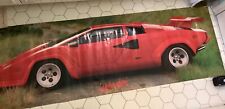 1986 Vintage Car Poster Lamborghini Countach HUGE SIZE picture