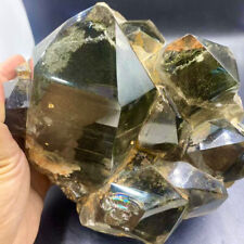 10.34LBRare TOP Natural Clear Green Phantom Ghost Garden Quartz Crystal specimen picture