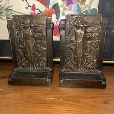 Art deco  Copper & bronze bookends Item Heavy Antique 