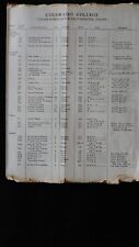 Vintage 1958-59 COLORADO COLLEGE Course Schedule For First Semester picture