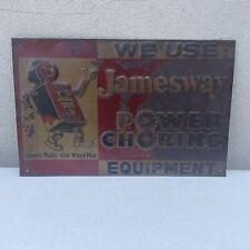 Original 1958 James Maddock Wired Man Robot Embossed Tin Sign￼ picture