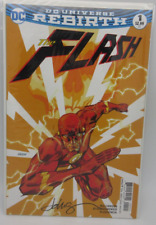 The Flash #1 (2016) NM- Signed by Dave Johnson, Variant, Rebirth picture