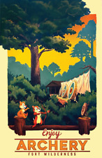 Fort Wilderness Enjoy Archery Chip N Dale Walt Disney World Poster picture