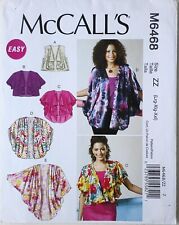 McCalls 6468 EASY Misses Unlined Vest Jackets Sewing Pattern Sz L-XL-XXL 16-26 picture