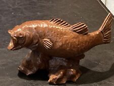 Vintage Red Mill MFG. Large Mouth Bass Sculpture, Wood, Made In USA picture