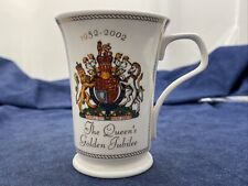 Dunoon Queens Golden Jubilee 1952 - 2002 Fine Bone China Cup Gold Er Z509 picture