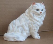 Vintage 1960's Porcelain White Persian Cat Shafford Japan Statue #98 picture