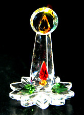 Swarovski Crystal Candle Figurine Rare Find. picture